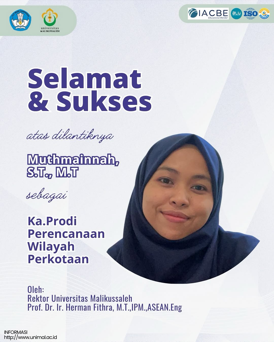 Selamat dan Sukses atas Pelantikan Koordinator Program Studi PWK