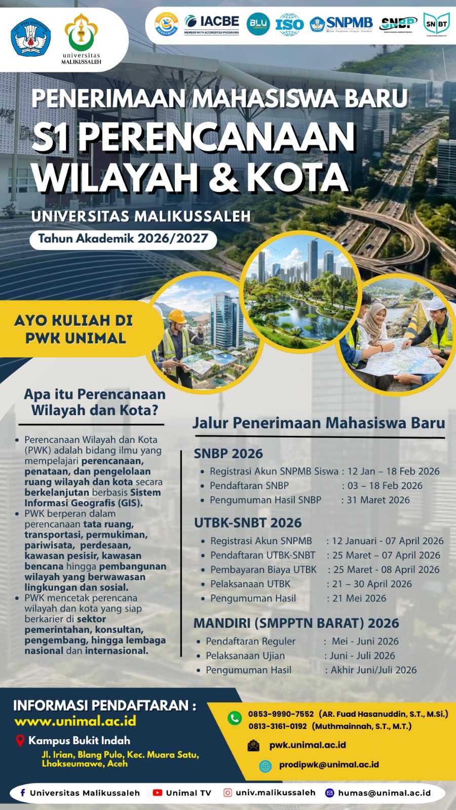 Penerimaan Mahasiswa Baru S1 Perencanaan Wilayah dan Kota INTRO